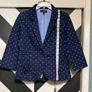 Jessica Simpson  Blazer Navy w/ White Polka Dots